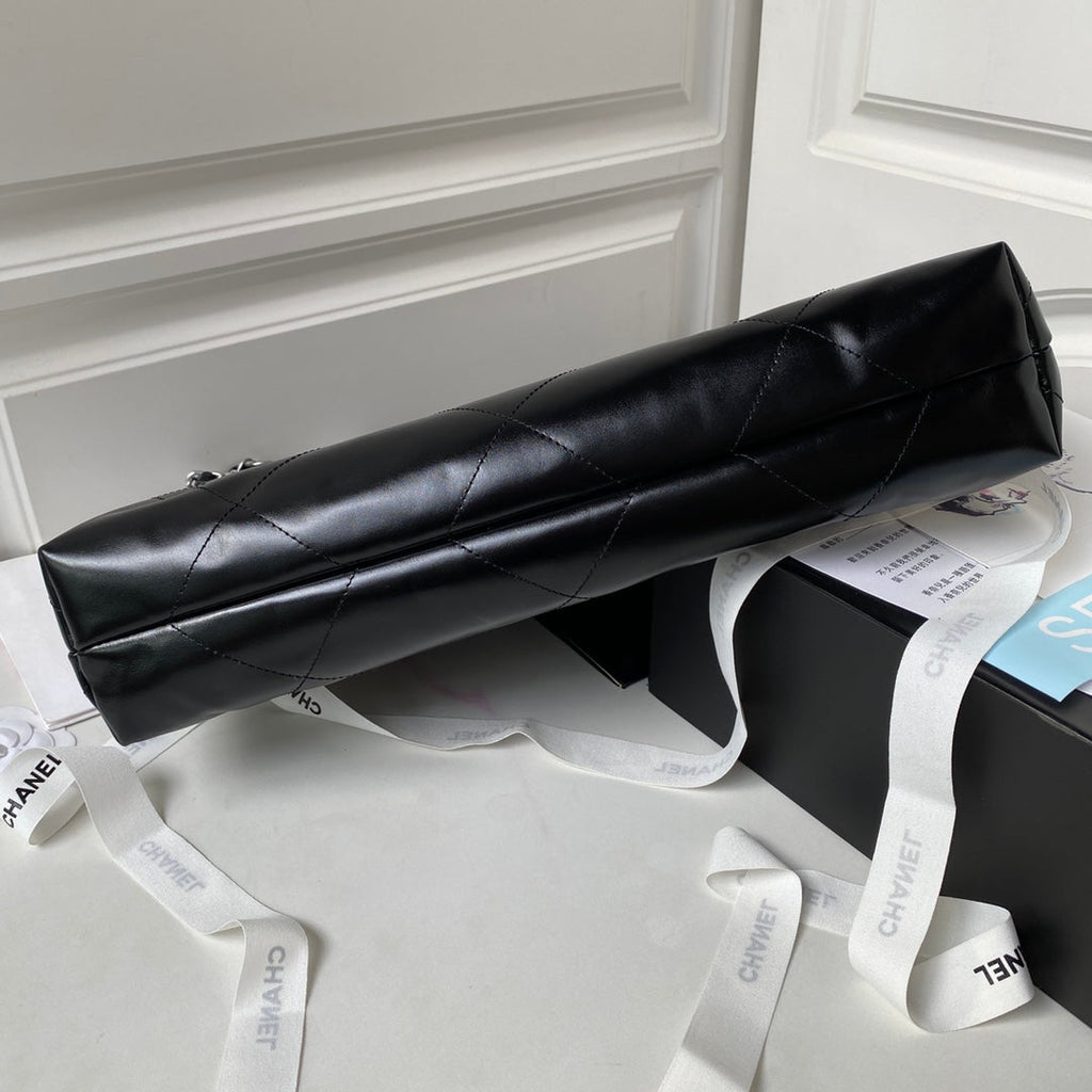 Chanel 22 bag 30×45×8cm BLACK AS4486