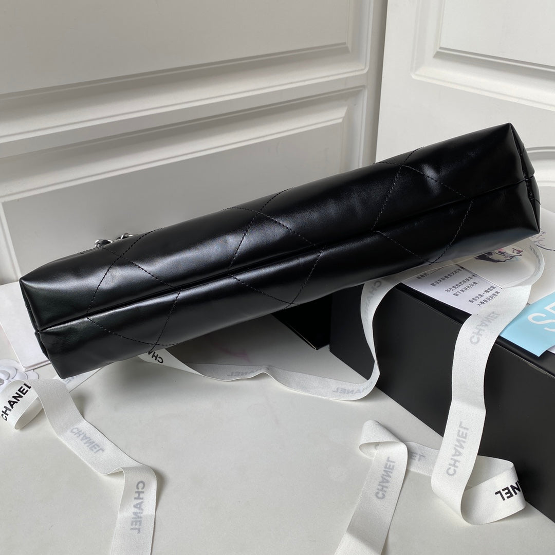 Chanel 22 bag 30×45×8cm BLACK AS4486