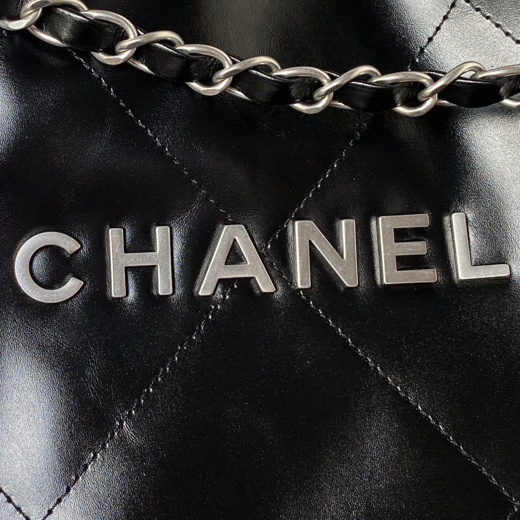 Chanel 22 bag 30×45×8cm BLACK AS4486