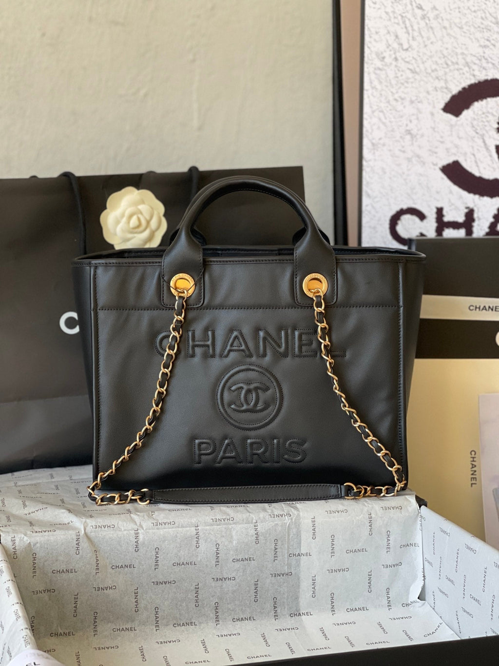 Chanel Bag Black 24×32×17cm