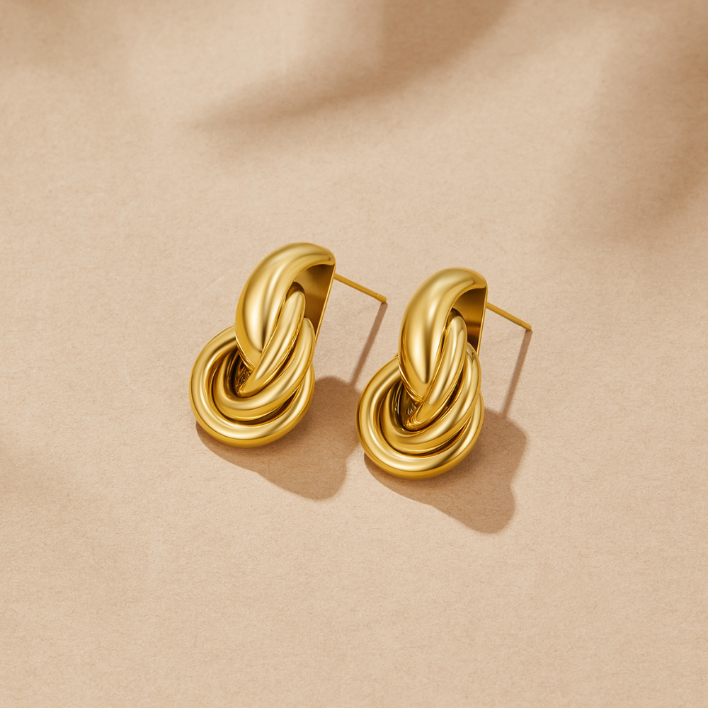 Sofia Twisted Gold Hoop Earrings