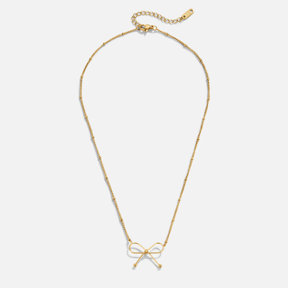Anika Gold Bow Necklace