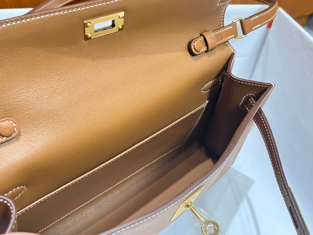 Hermes Kelly Elan 28cm Brown