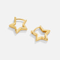 Gold Star Hoop Earrings