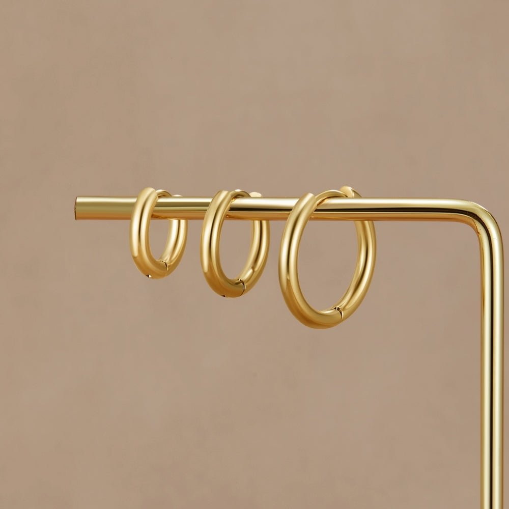 Gold Trio Mini Hoop Set