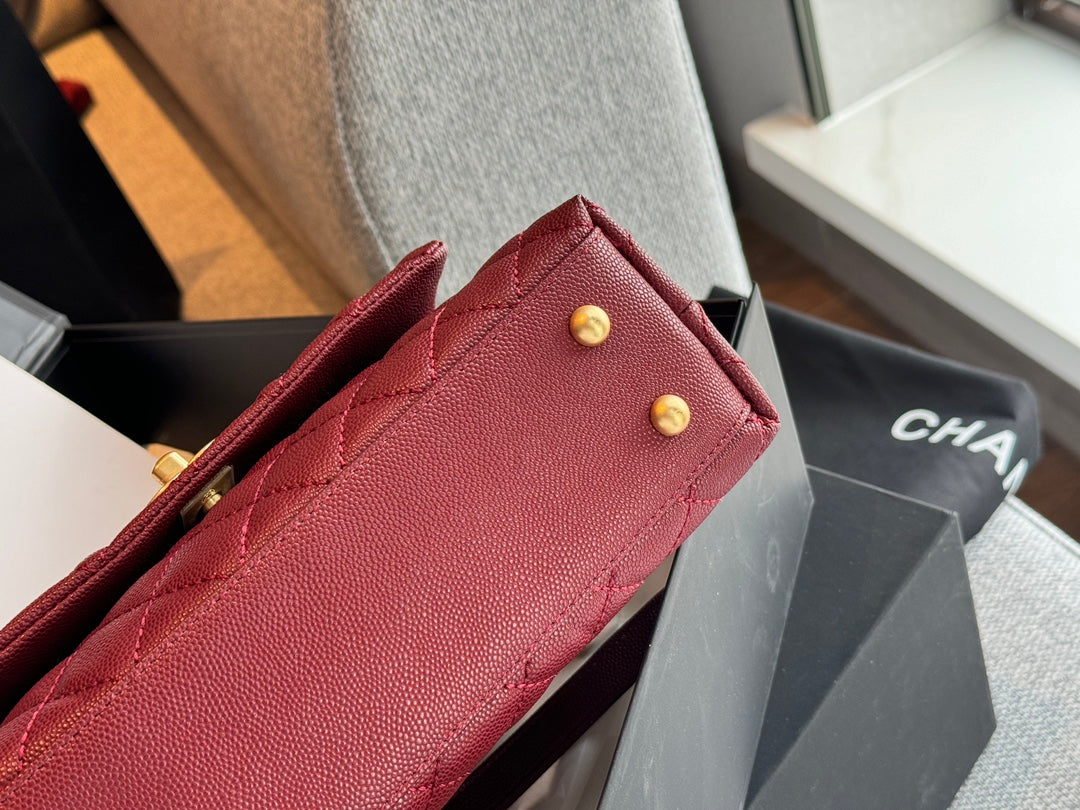 CC coco handle caviar leather size : 23*13cm