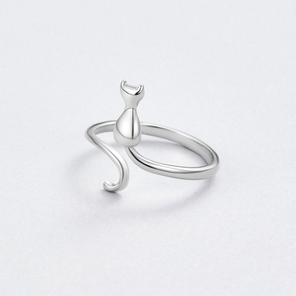 Midnight Cat Silver Ring