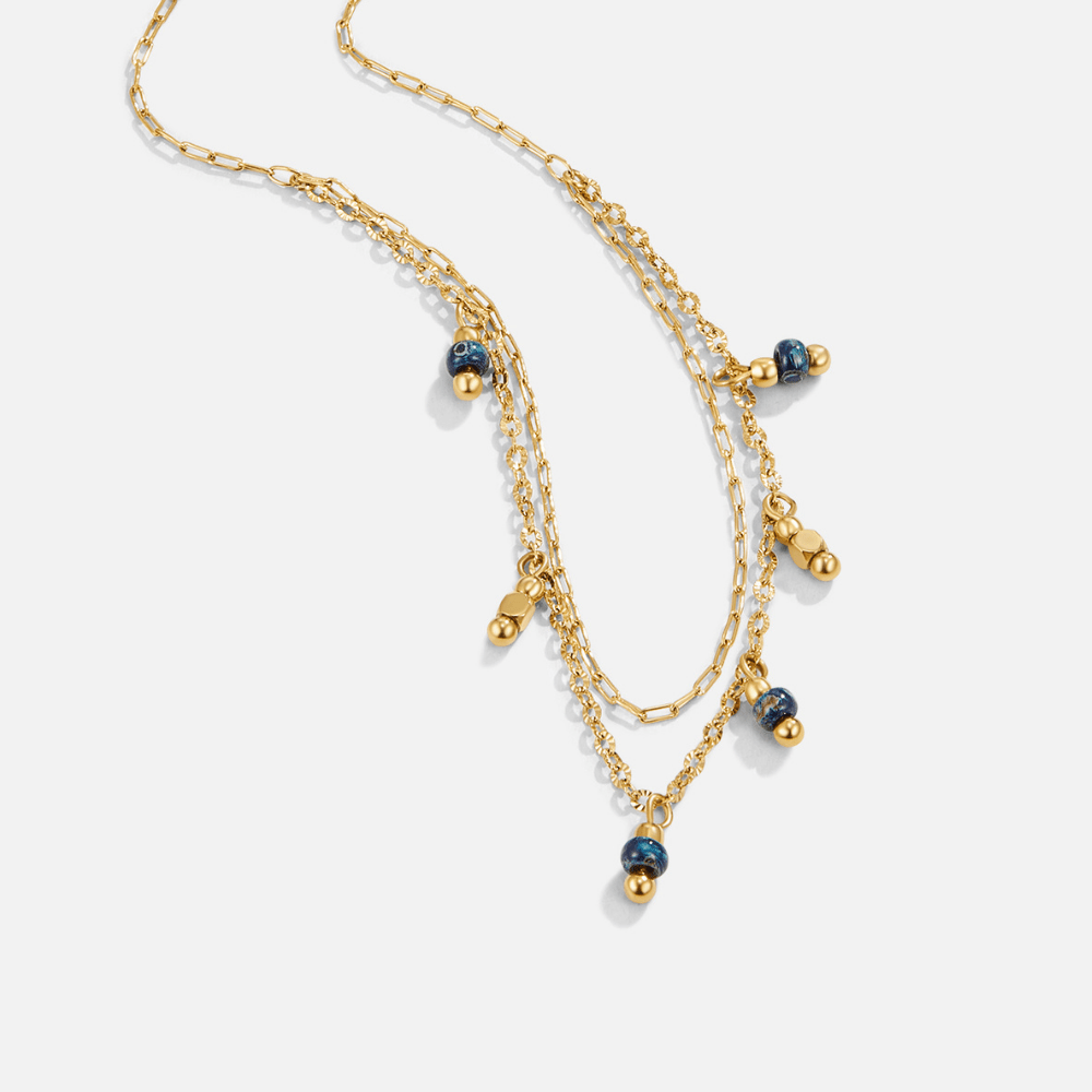 Olivia Blue Droplet Necklace