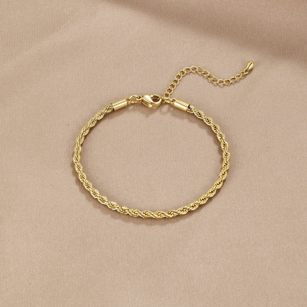 Twisted 18K Gold Bracelet